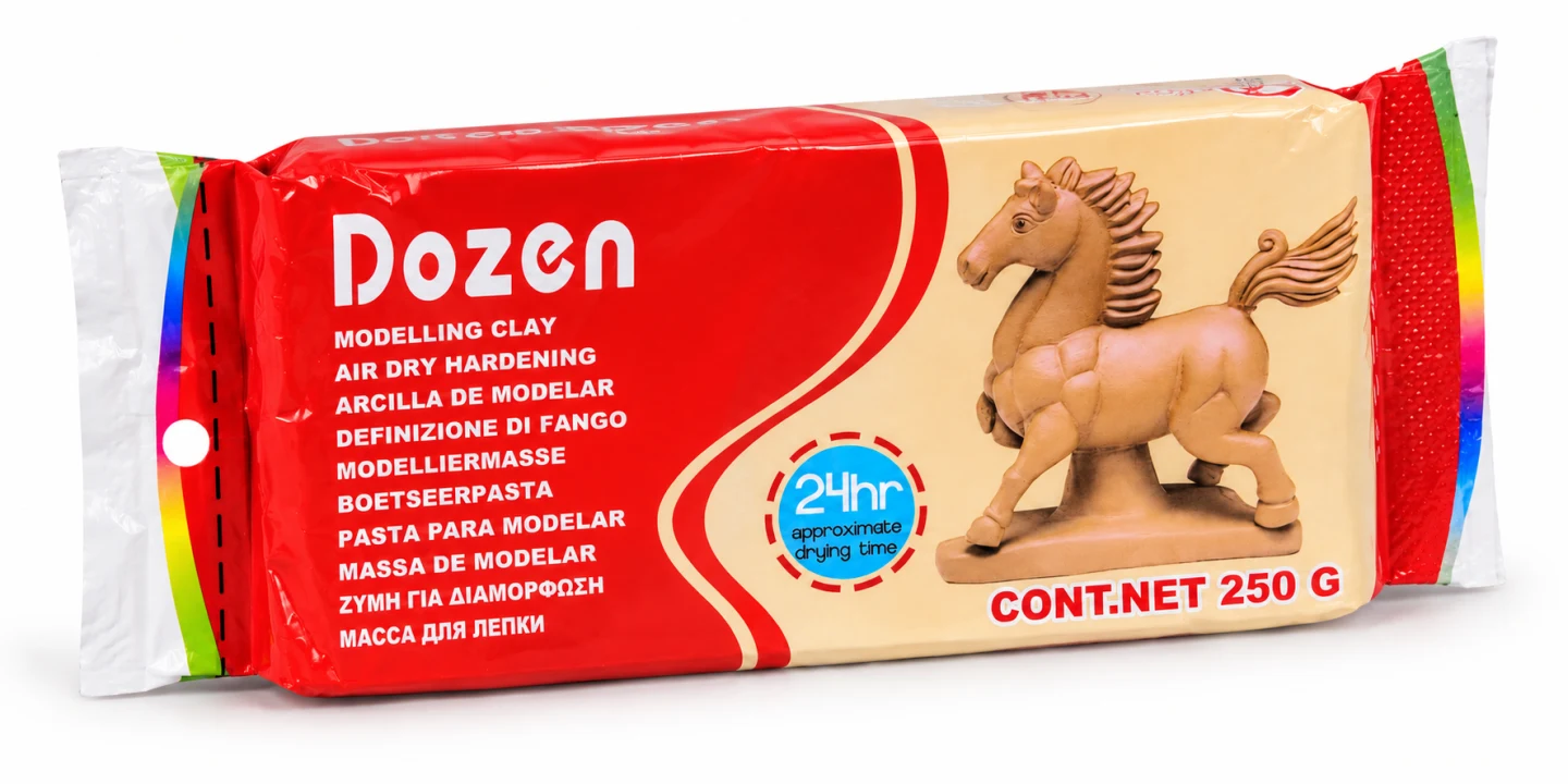Dozen Air-Dry Modelling Clay – 250 g