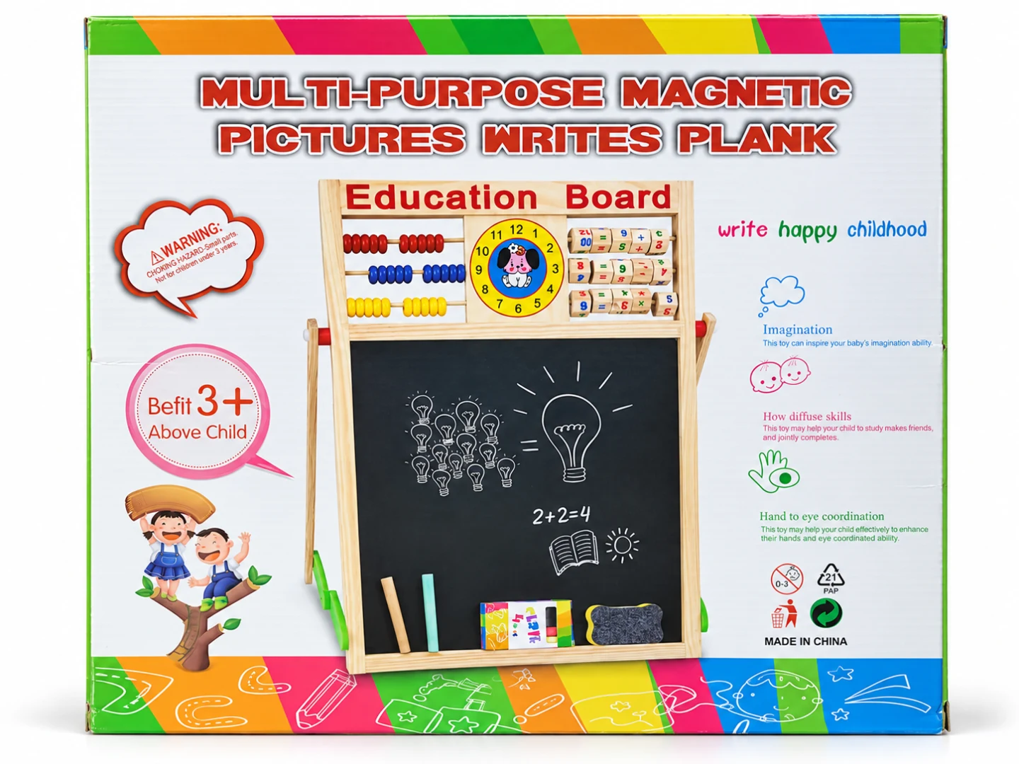 Multipurpose Wooden Education Board