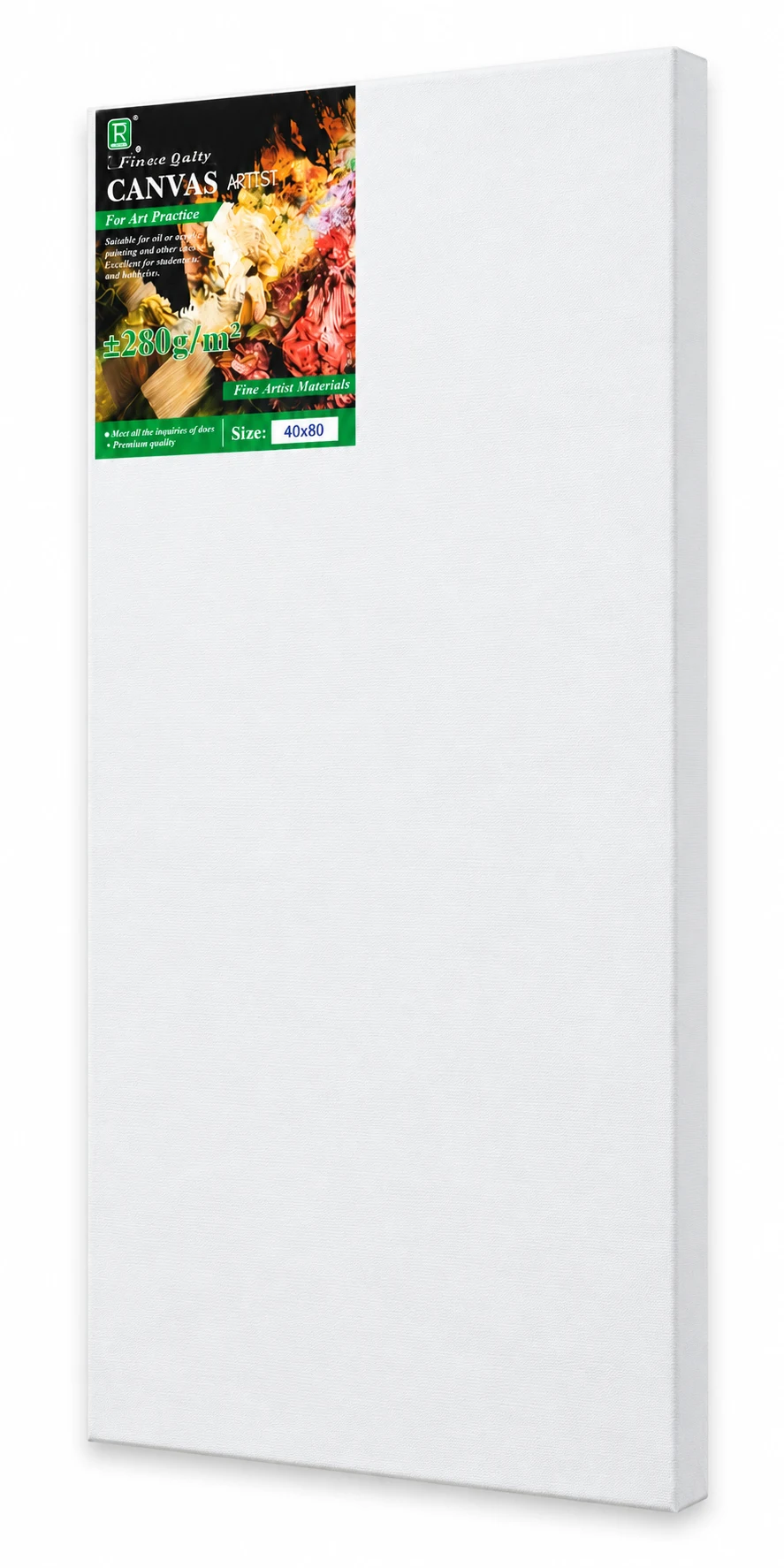 White Artist Canvas – 40 × 80 cm