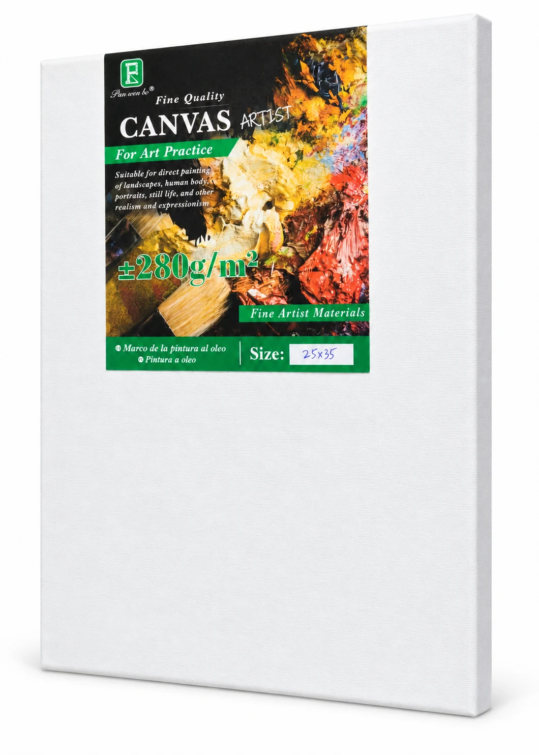 White Artist Painting Canvas – 25 × 35 cm — Image 2
