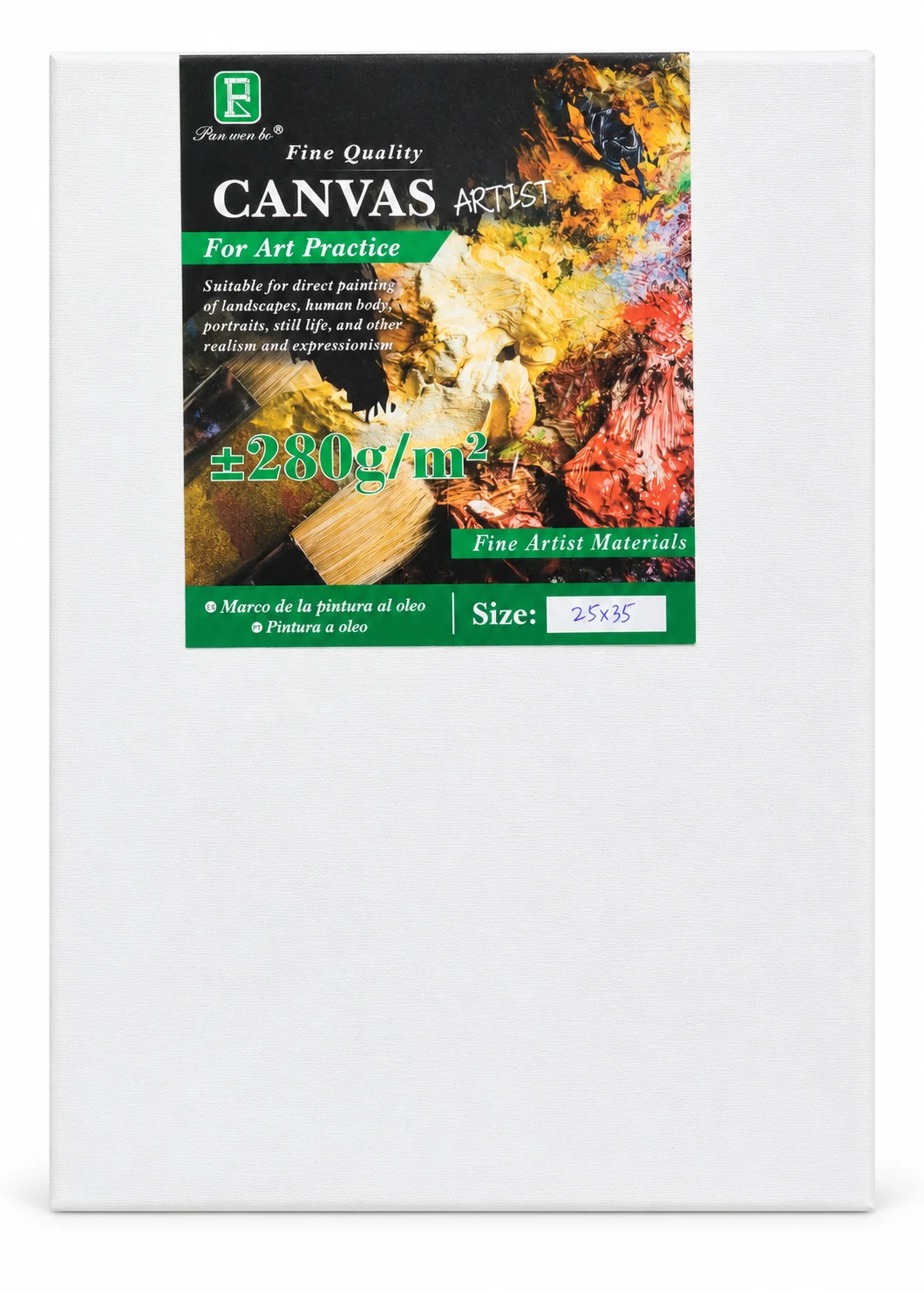 White Artist Painting Canvas – 25 × 35 cm — Image 3
