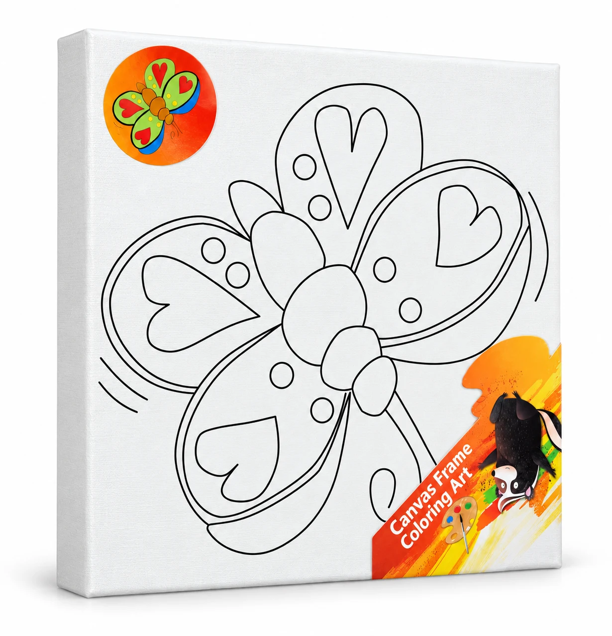 Butterfly Colouring Canvas – 25 × 30 cm