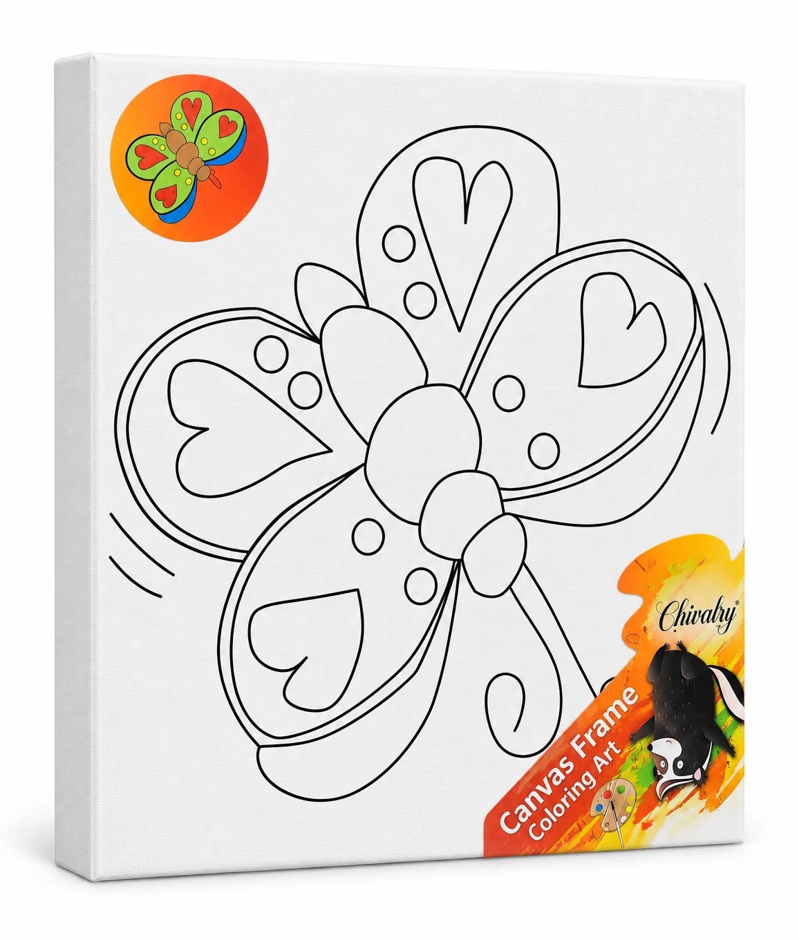 Chivalry Butterfly Colouring Canvas – 25 × 30 cm