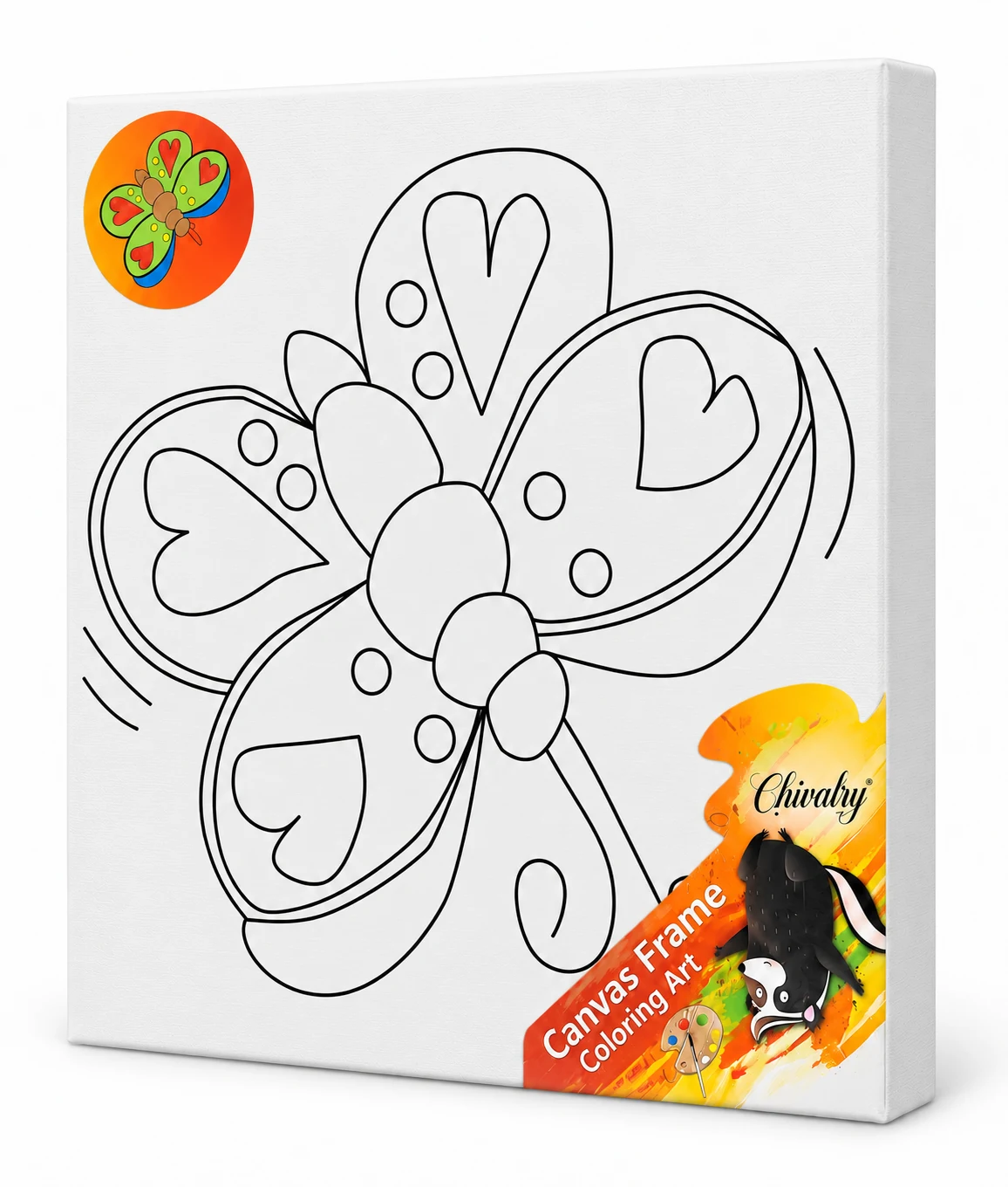 Chivalry Butterfly Colouring Canvas – 25 × 30 cm — Image 3
