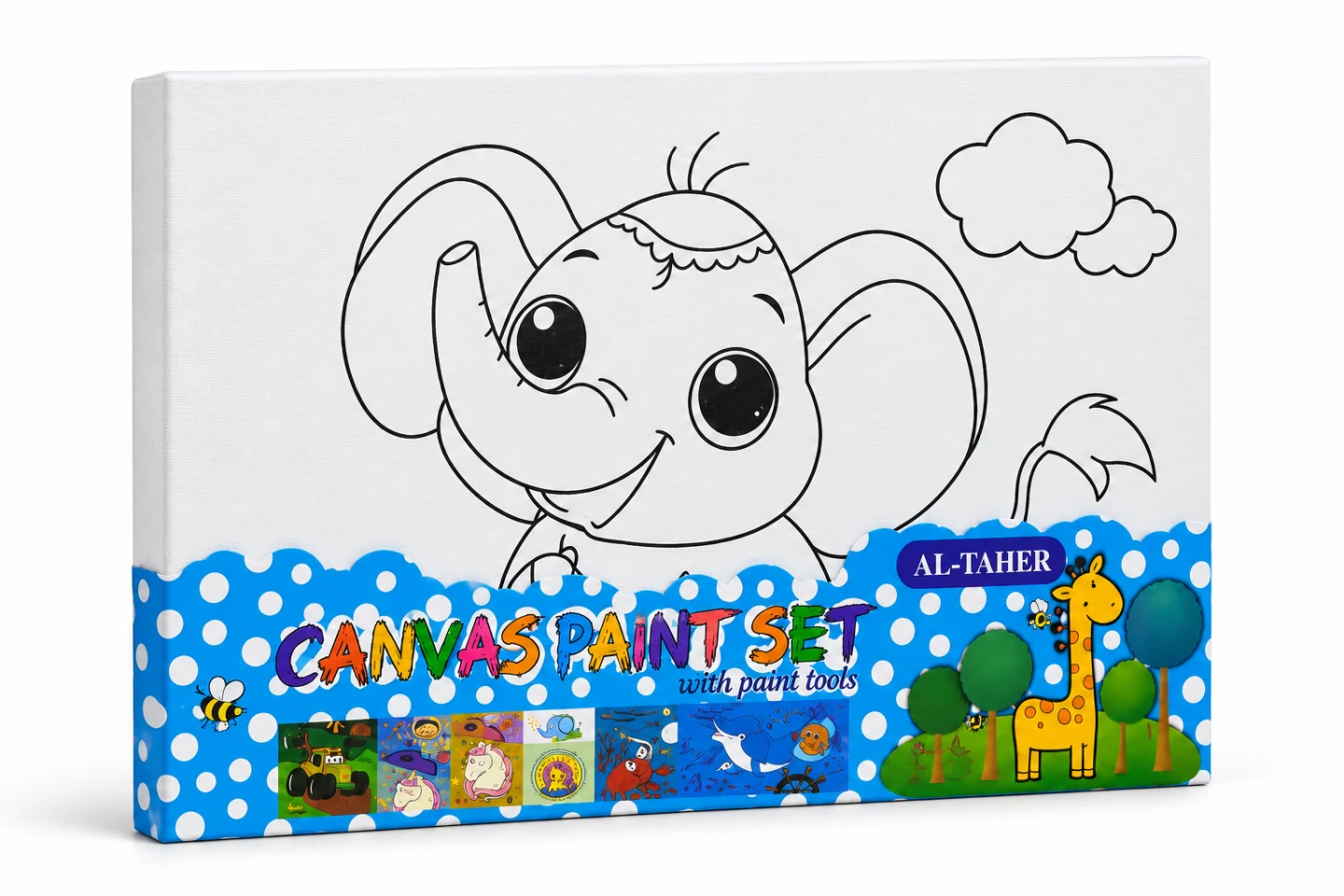 AL-TAHER Elephant Canvas Paint Set